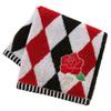 Blooming Anna Sui Large Towel Handkerchief with Rose Applique for Hand (approx. 28cm) (Red) Women, Towel, Approx. 28cm, 109307-0010-04