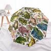 frog pattern, automatic folding umbrella, portable and foldable design, 8 ribs, a Christmas or birthday gift.