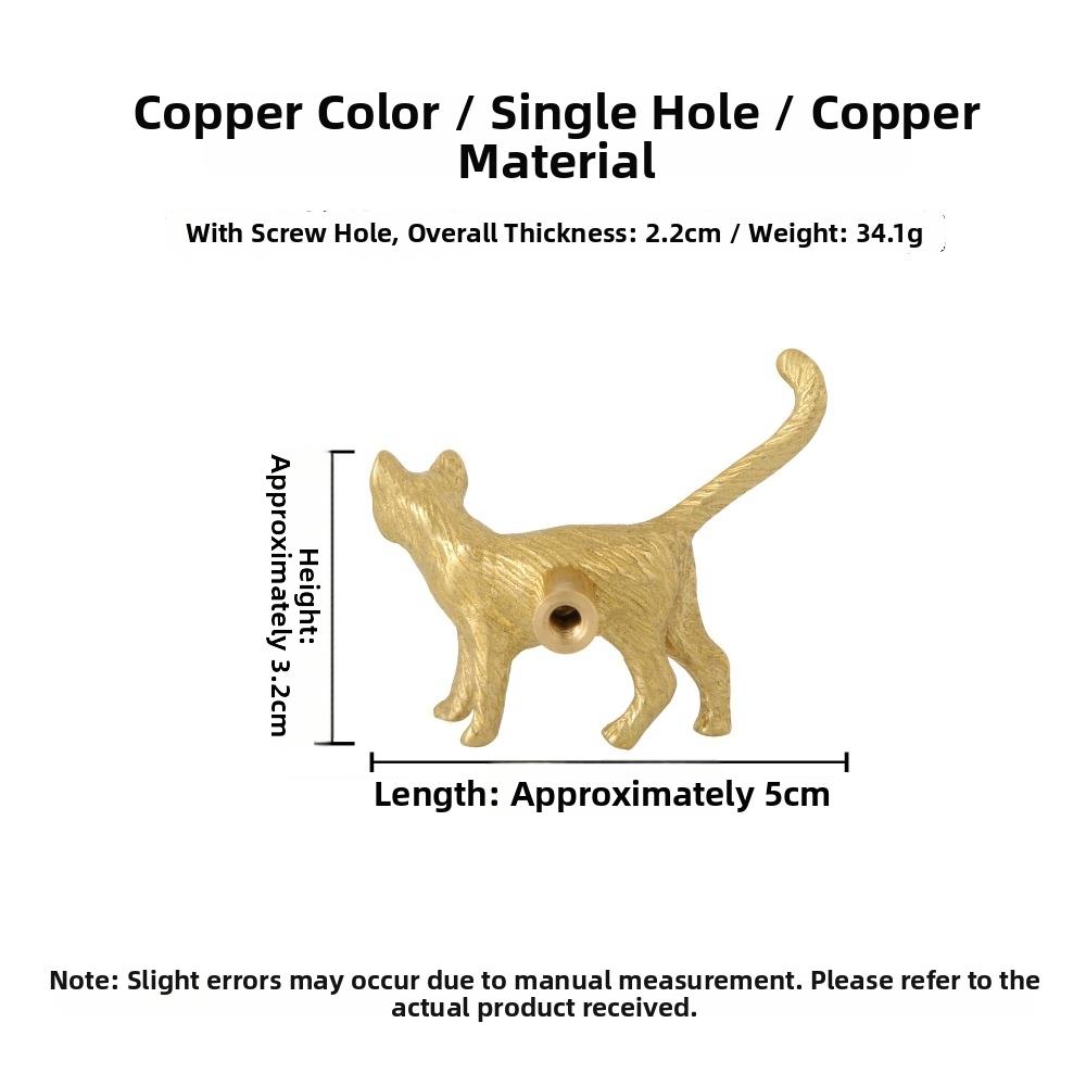 Vintage Cat Furniture Handle Animal Shaped Handles Cupboard Drawer Pulls  For Kitchen Wine Cabinet