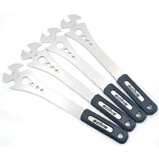 Bicycle Pedal Wrench Heavy Duty with Extra Long Handle Bicycle Pedal Disassembly Assembly Tool Mountain Road Bike Pedal Spanner for All Bike Types