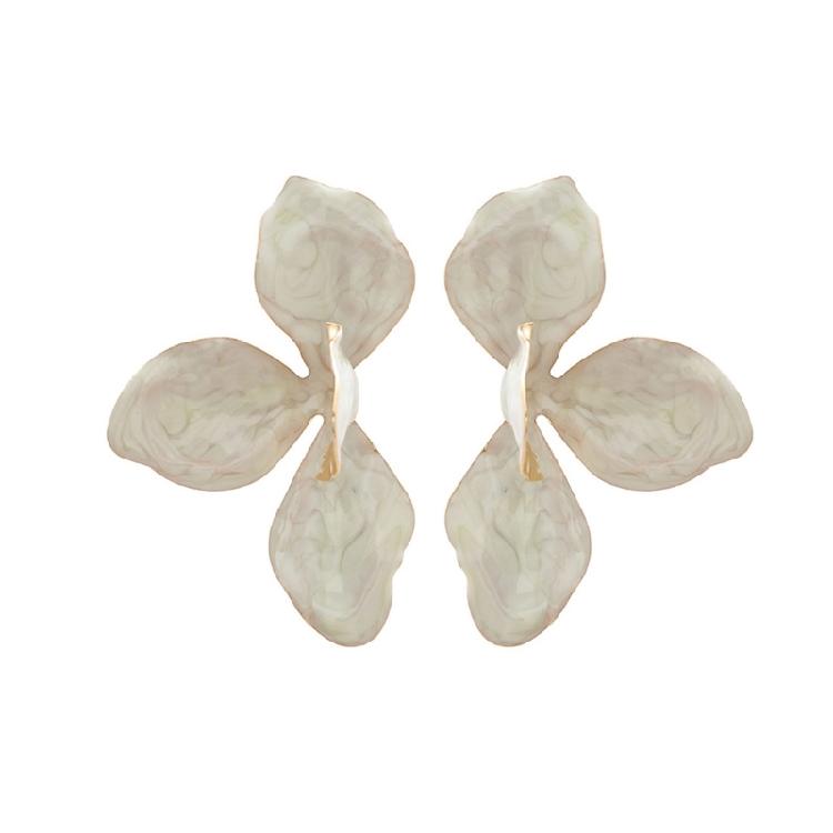Elegant Flower Studs Earrings Fashion Ear Pendant Flower Ear Jewelry Waterproof Ear Studs Alloy Texture for Daily Party
