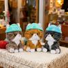 Adorable Kitten Plush Keychain - Cute Hat & Bag Accessory