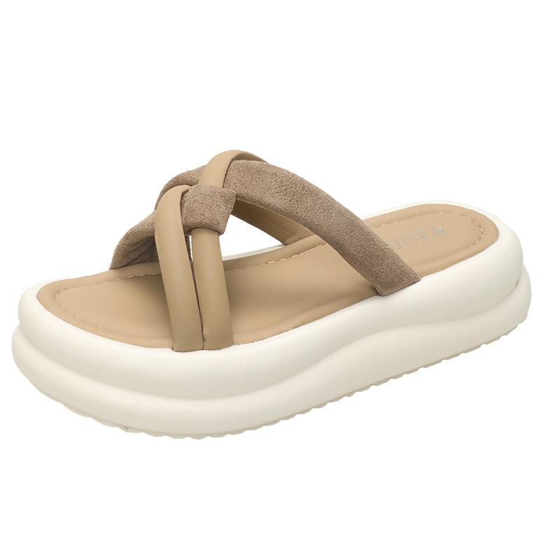 Premium Feeling with Skirt, Cool Slippers, Beautiful Outer Wear 22 New Summer Thick-soled Temperament Slippers