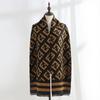 2025 double-sided imitation cashmere scarf women's winter fd printing celebrity warm cashmere scarf shawl dual-purpose scarf