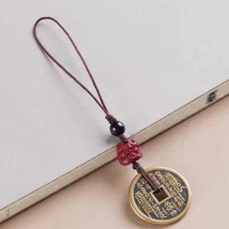 2026 Year Of Chinese Retro Pendant For Men And Women Silver Mountain Ghost Money Pendant Ancient Phone Chain Keychain Pendant