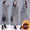 Autumn and Winter New Plaid Woolen Coat Women's Long Slim Temperament Fashion Woolen Coat