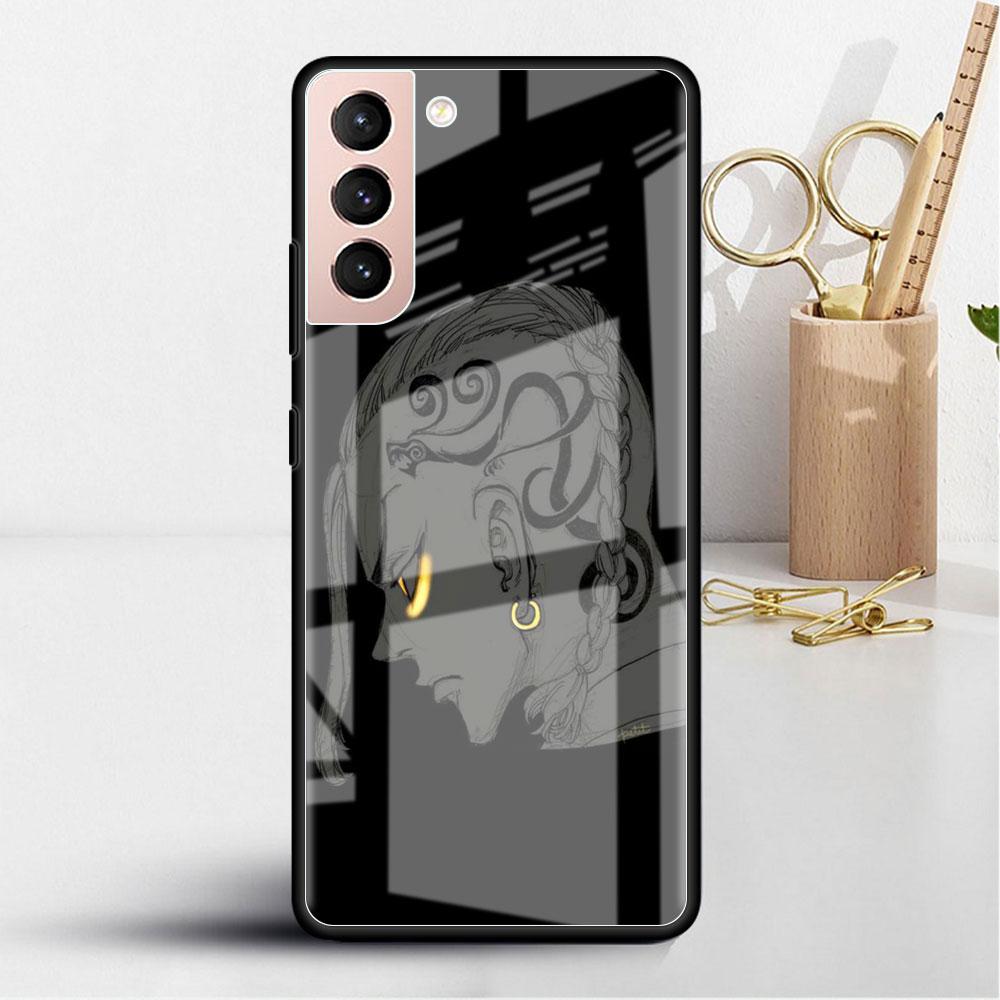 Glass Case For Samsung Galaxy S22 S20 FE S21 5G S10 S9 Plus Note 10 20 Lite Tempered Phone Cover Japan Anime Tokyo Revengers