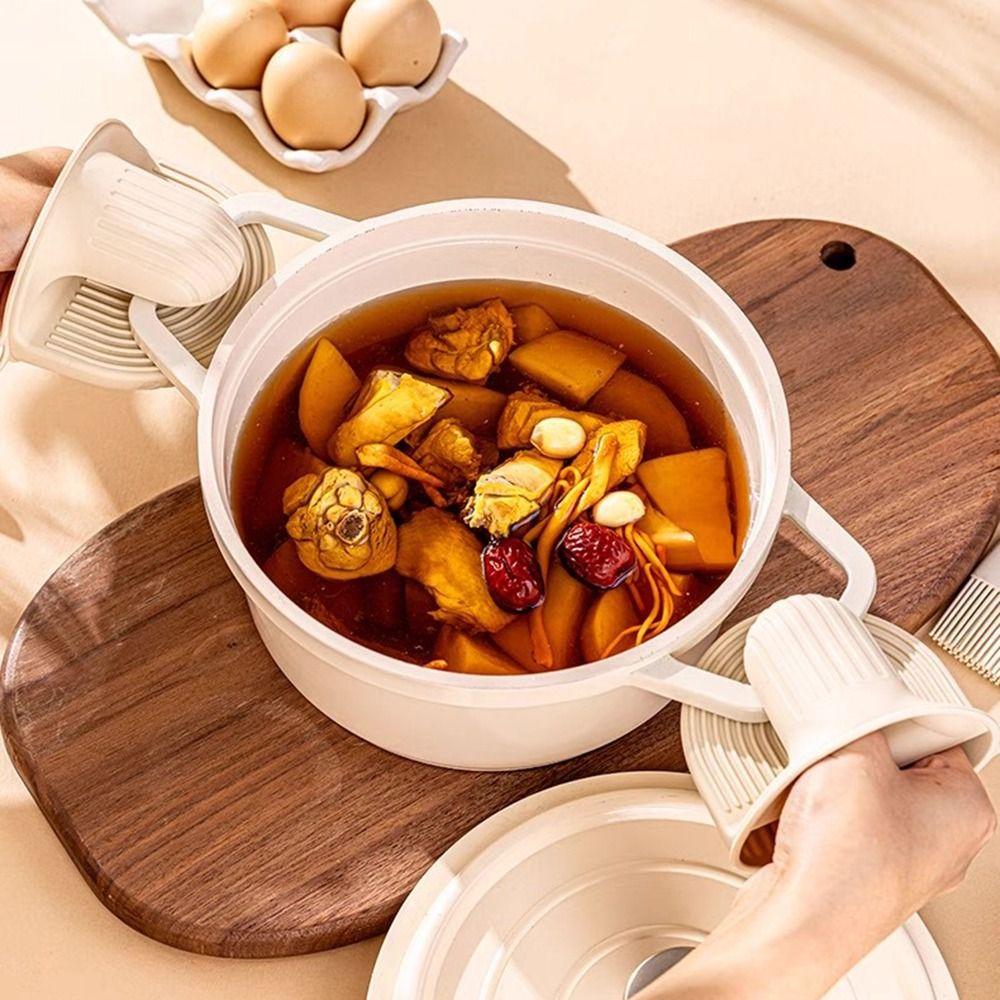 Non Slip Kitchen Pinch Mittens Thickened Baking Gloves Soft Silicone Oven Mitts  Baking