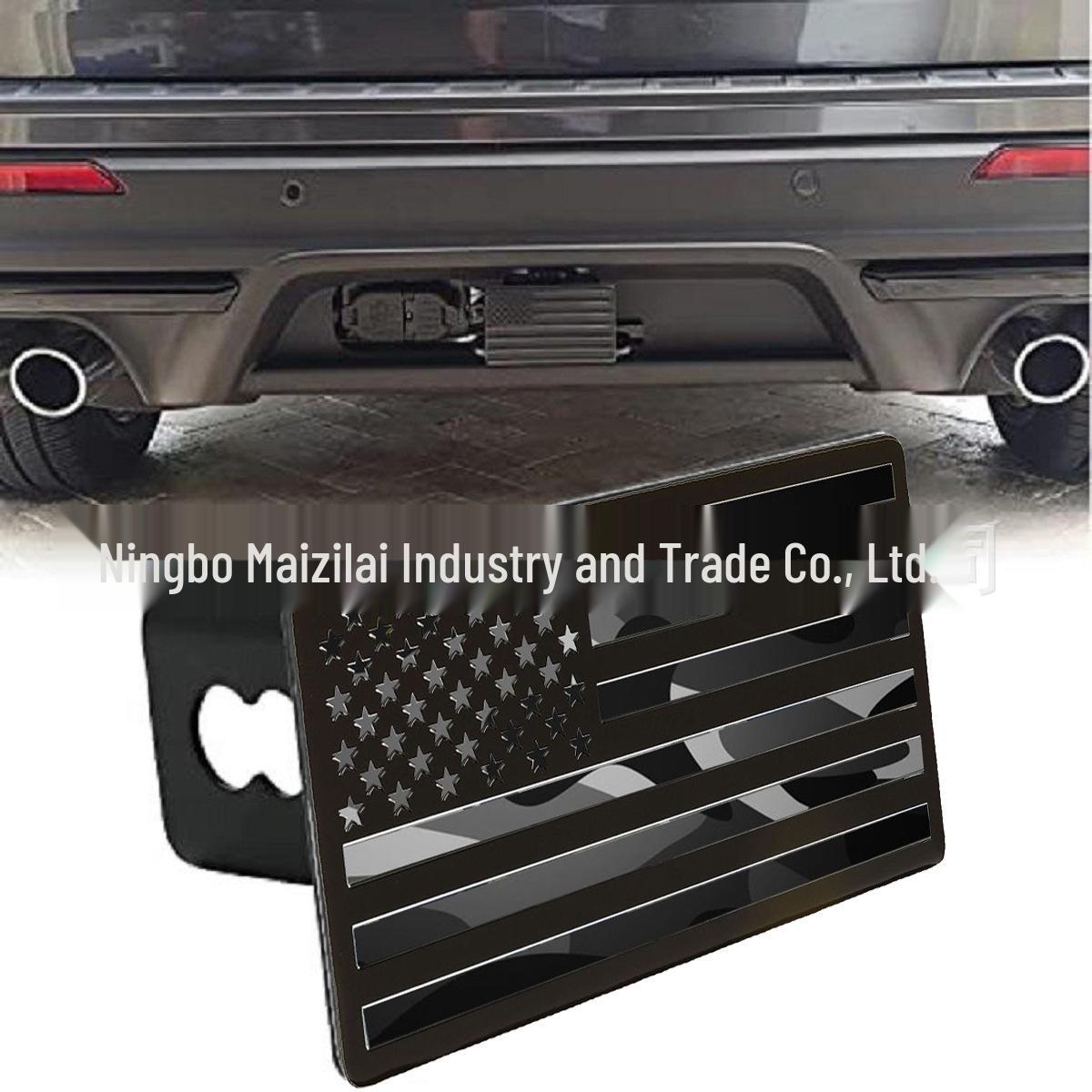 

3D Camouflage Flag Metal Trailer Hitch Dust Plug Cover Single Item зелений/камуфляжний