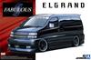 Aoshima Bunka Kyozai Maßstab The Tuned Car Serie 43 Nissan Fabless APE50 Elgrand 2000 Plastikmodell 1/24 Nr.