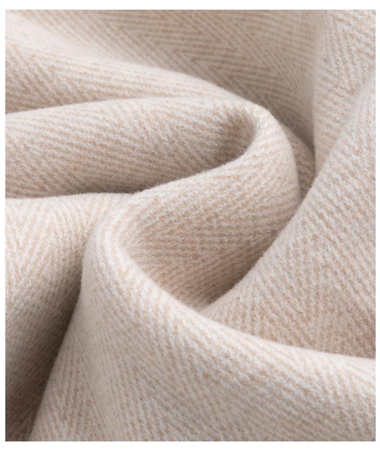 Women's Early Autumn Fleece-Lined High-Waisted Herringbone Trousers: Slimming, Casual Straight-Leg Design