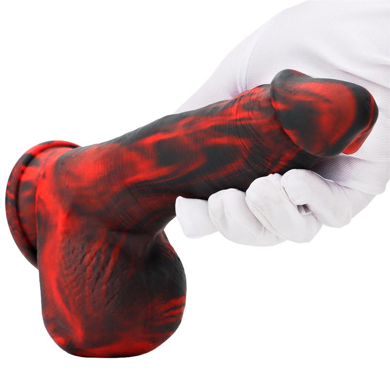 Women's Mixed Color Liquid Silicone Simulation Large Dildo Dildo Masturbator Rear Court Anal Plug