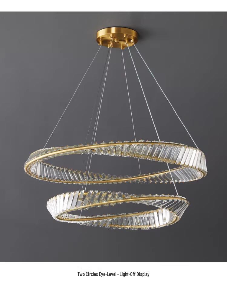 High-End Crystal Pendant Light for Living Room, Loft, Villa, Hotel, and Bedroom