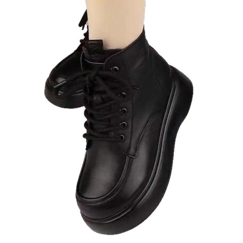 New Style Women's Snow Boots, Soft Leather with Added Padding and Thick Cotton Lining, Thick-soled Cotton Shoes