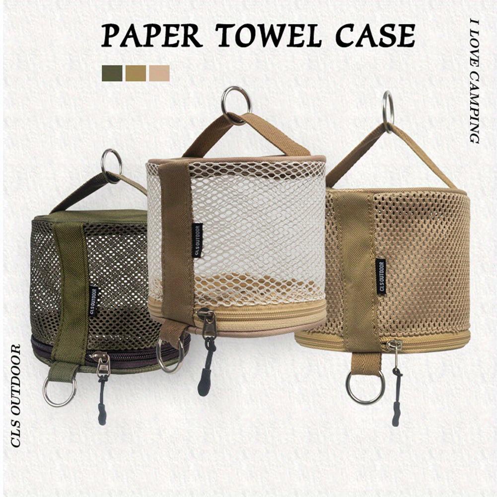 1PC Portable Outdoor Camping Tissue Case with Hook Hanging Napkin Holder Toilet Paper Storage Box for Picnic Hiking Camping