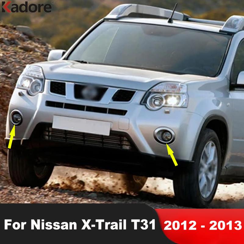 Для Nissan X-TRAIL 2012 2013 Хром Передний Противотуманный Фонарь Лампа Крышка Отделка Рамка Противотуманной Фары Рамка Противотуманной Фары Декоративные Накладки Авто Аксессуары