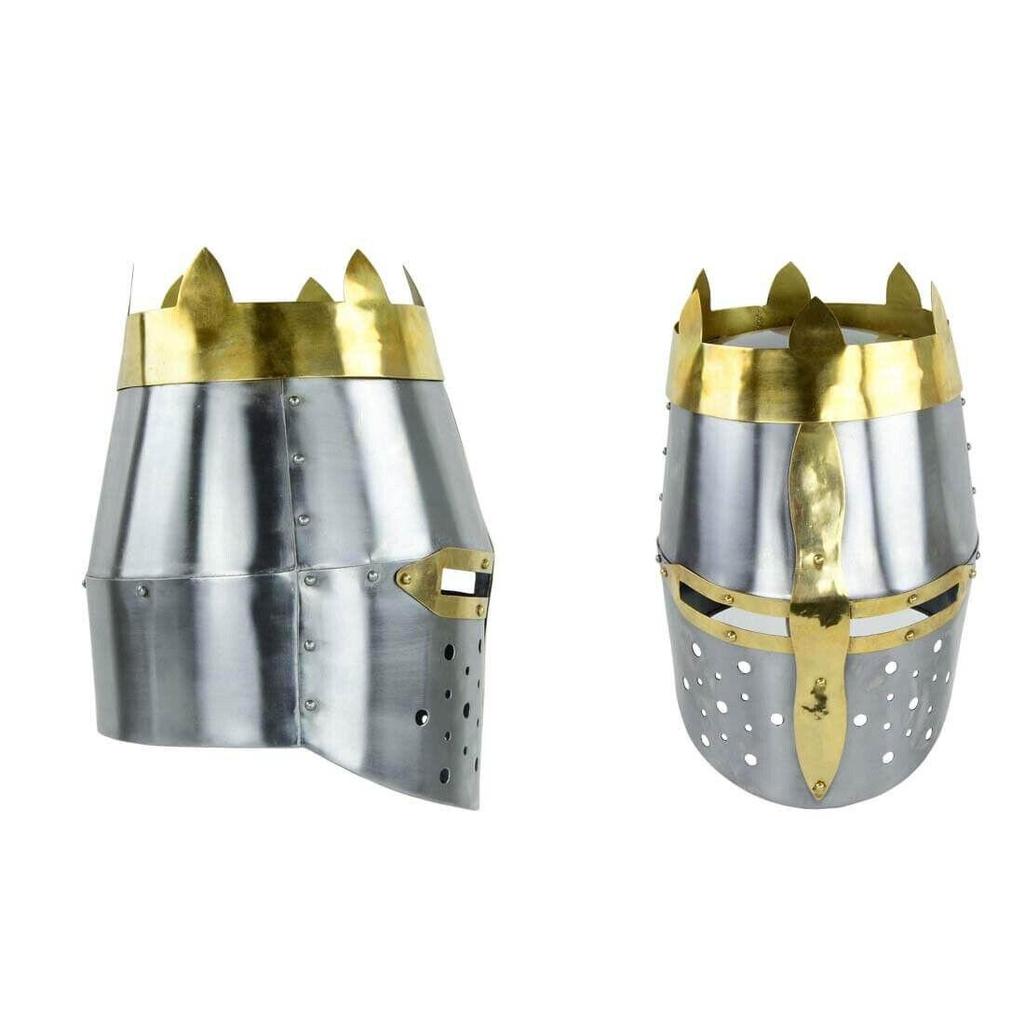 13th Century 18 Gauge Knight Crown Templar Helmet