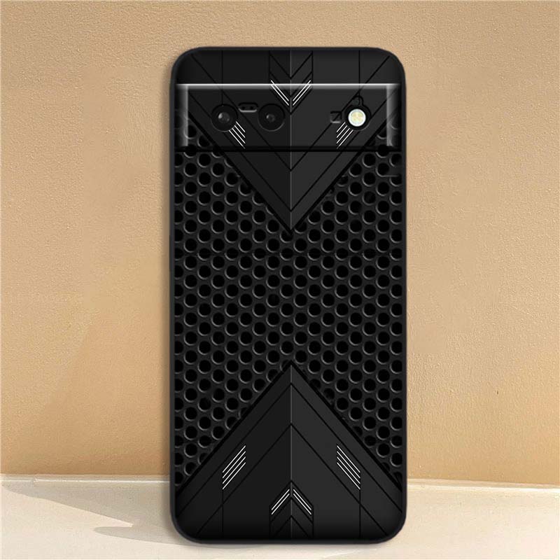 Black carved woven texture Phone Case For Google Pixel 10 9a 9 8A 8 7 7A 6 6A Pro XL 2024 5G Black Soft TPU Silicone