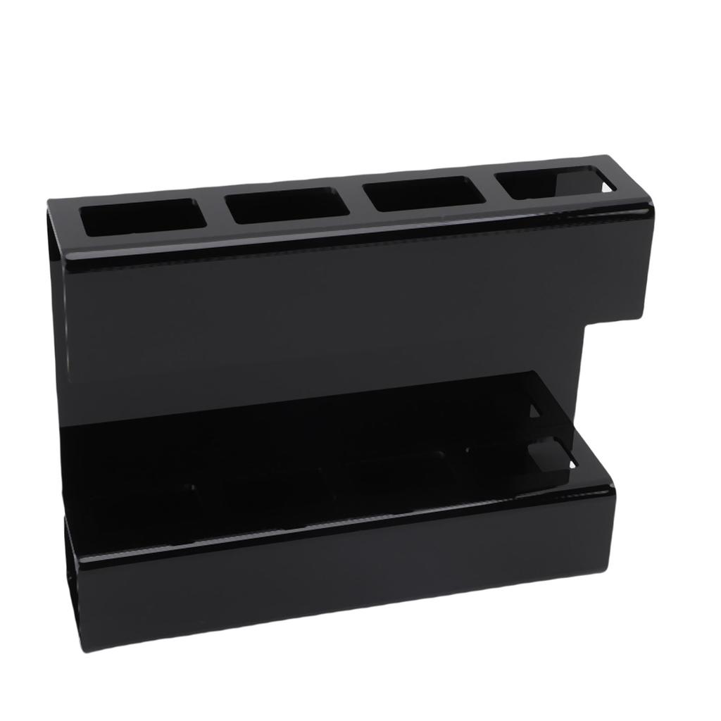Wall Mount Straw Holder with Adhesive Bottom Drainage Acrylic Cabinet Door Reusable Straw Storage   for Kitchen Tabletop