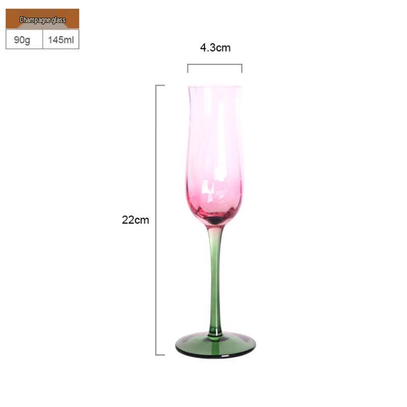 Vintage Red Gradient Wine Glass