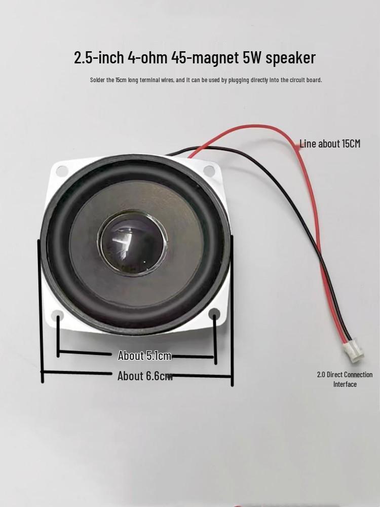 DIY Small Speaker Kit: 3W/5W, 2-4 Ohm, 2-4 Inch with Wire - Audio Accessories Other