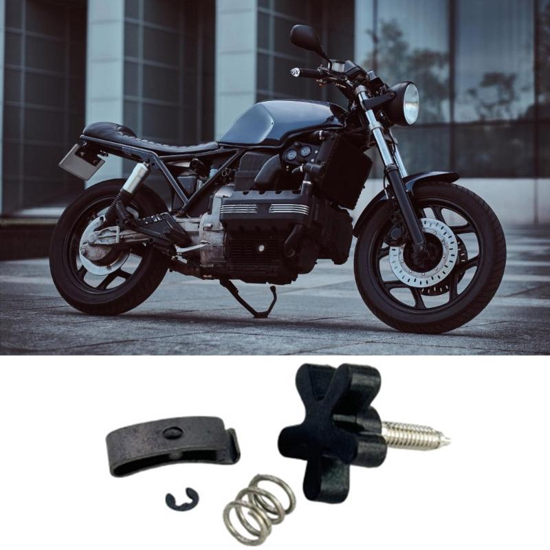 Gasspjäll tumspänningsskruvkit för motorcykelmodeller 1974-2017, Inkluderar låsring och fjäder 56402-83A 56394-74 11155