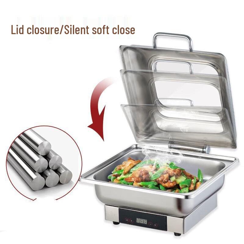 ZISIZ Electric Square 6L Buffet Food Warmer