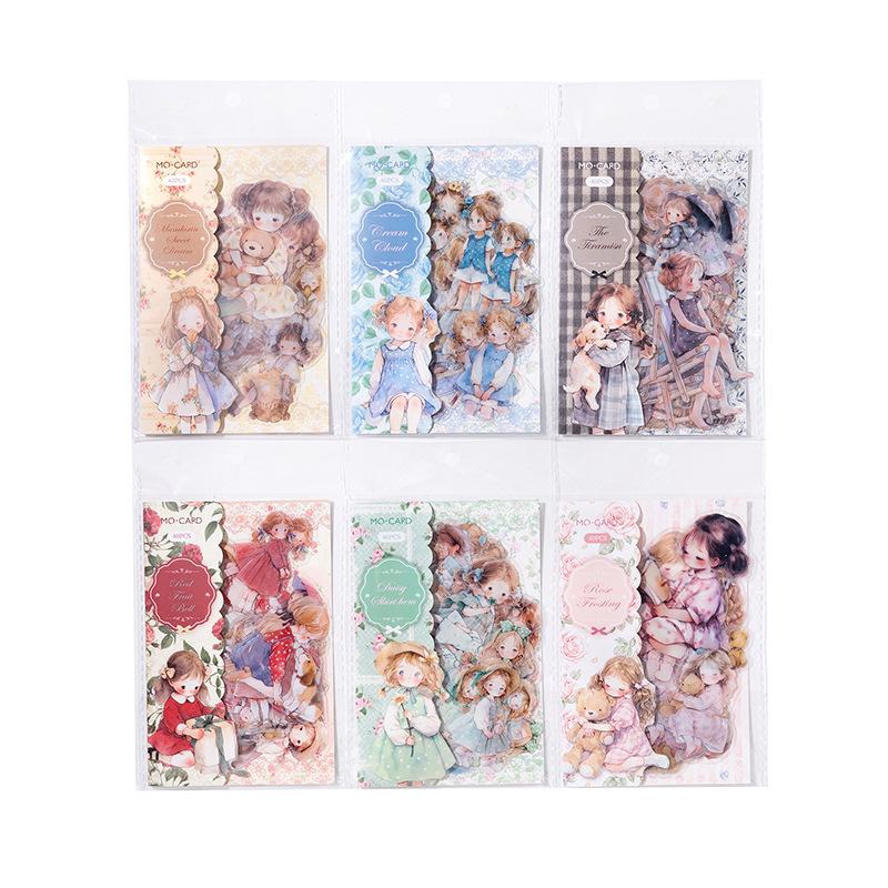 MomoPET Dollhouse Series White Ink Sticker Pack for DIY Journals - Set of 6 Types