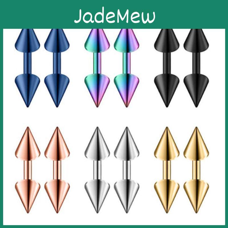 Fashion Steel Stainless Sharp Personality Cone Earrings Anti Allergic Electroplating Earrings