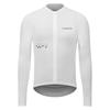 [Santic] Men's Long-Sleeve Cycling Jersey, Spring/Summer, Road Bike Cycling Wear, UV Protection, Sweat-Wicking, Lightweight, Unisex (White, XL)