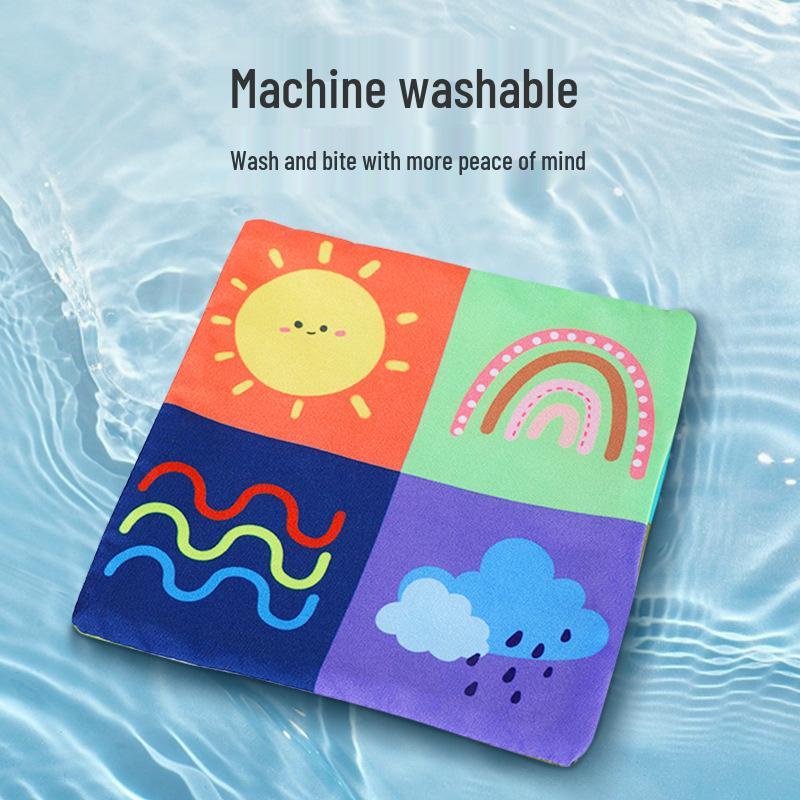 Washable Tear-Proof Crinkle Paper Toy for Infants - Soothing Tissue Box & Cloth Book