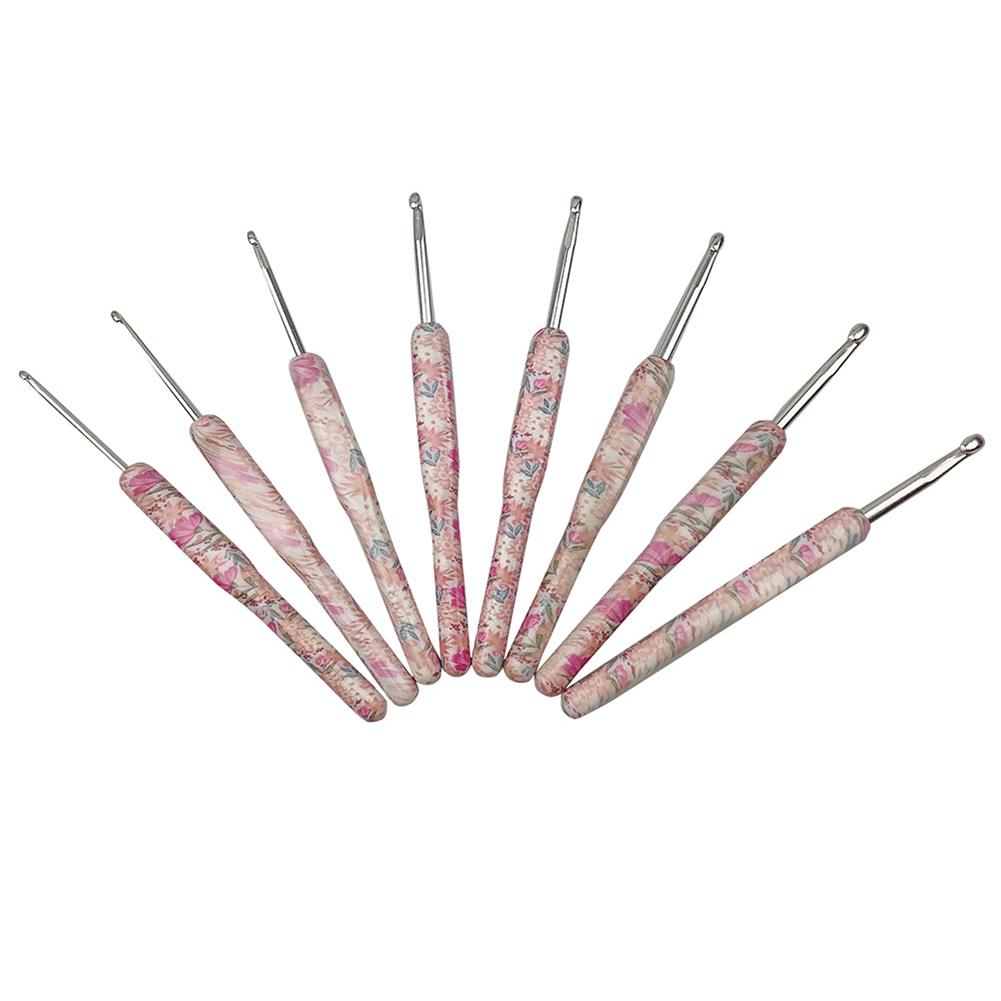 

8Pcs Sewing Needles Tool Aluminum Knitted Crochet Kit 2.5-6.0mm Yarn Craft Knitting Needles Ergonomic Sweater Weave Sewing Tool розовый