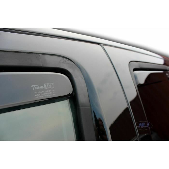 Déflecteurs D'air - J&J AUTOMOTIVE - Heko - Fumé - Installation Facile - Pour Nissan Navara D40 2005-2015
