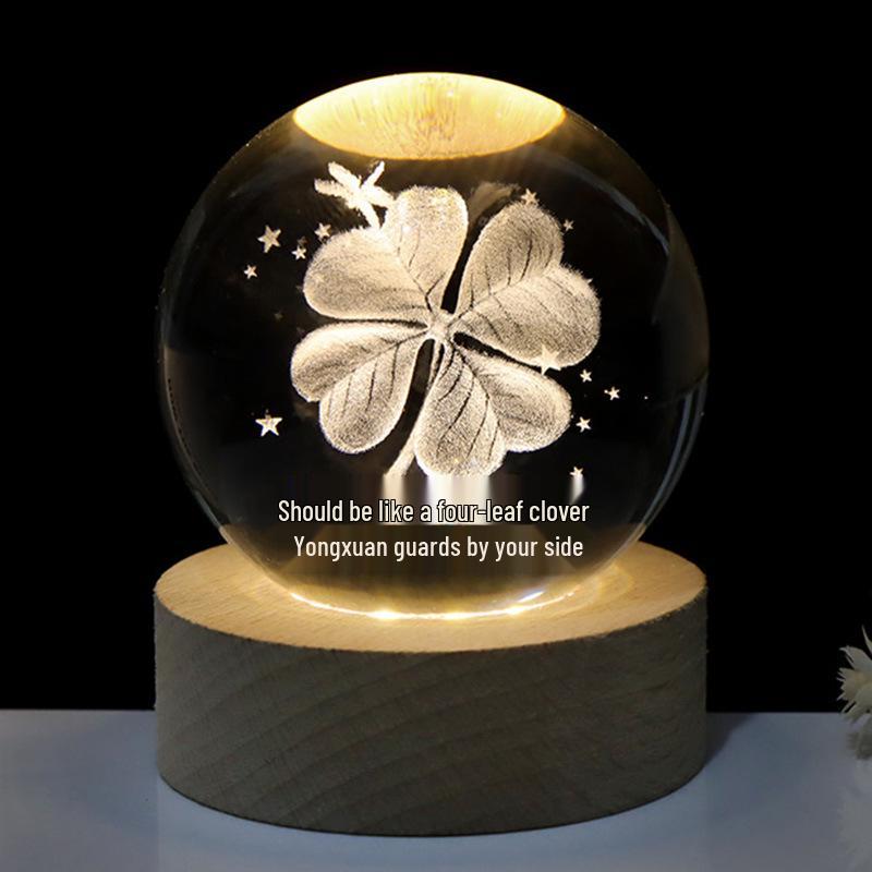 Starry Sky Crystal Ball Night Light - Creative Desktop Ornament Gift