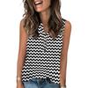 Women's Casual Fashion Summer Print Tank Top V-neck Sleeveless Button Up Top