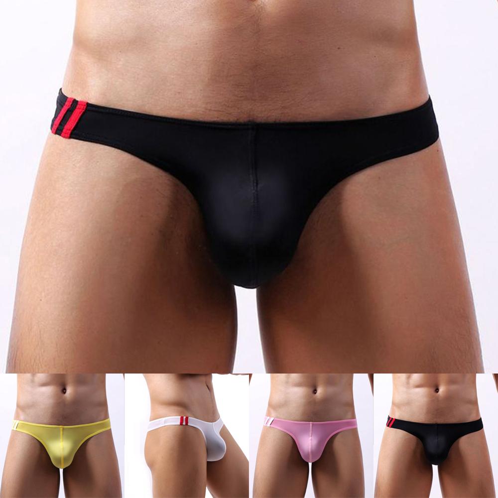 US-Männer G-String Slip Sexy Tanga Bikini Unterwäsche T Back Pouch Höschen Bademode