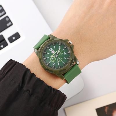 New Casual Fashion Simple Round Dial Pointer Style Canvas Strap Men's Watch; Birthday Gift of Choice