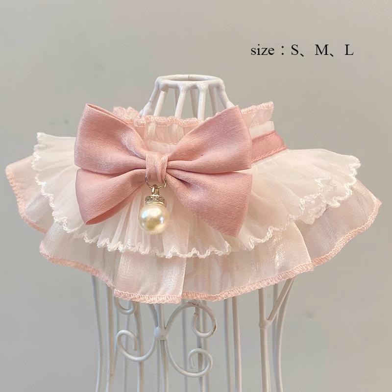 Cat Dog Scarf Collar Princess Style Cute Tie Accessory Collar Pocket
