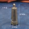 Vintage Brass Nine-Layer Wenchang Desktop Ornament Copperware Collectible Treasure Pagoda Craft Decoration Gift Wholesale