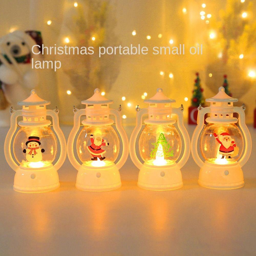 Durable Christmas Wind Lamp Santa Claus Desktop Christmas Lamp Christmas Lantern Window Display