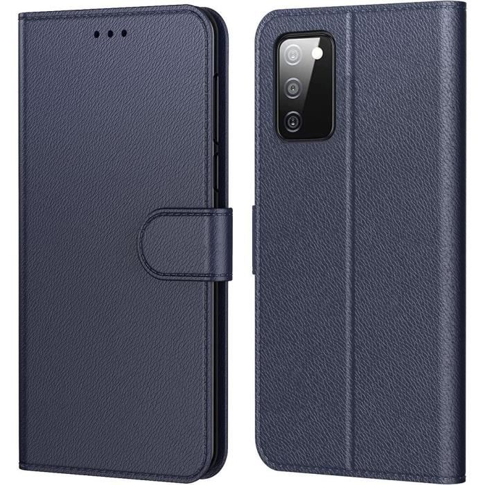 Coque de protection - Samsung - A03S - Bleu Marine - Semi-rigide - Rangement carte
