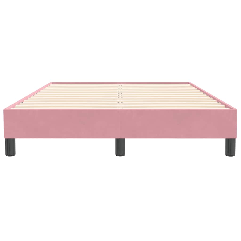 Box Spring Bed without Mattress Pink 120 x 210 cm Velvet