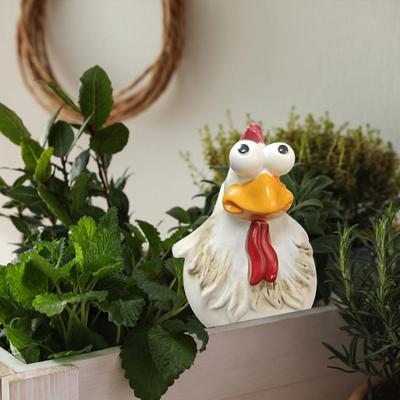 Huhn Zaun Figurine Garten Decor Balkon Dekoration Lustige Statue für