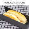 Stabile und tragbare U-förmige Keks- und Brotformen zum Backen von Schweinekotelettbrötchen aus stabilem Karbonstahl