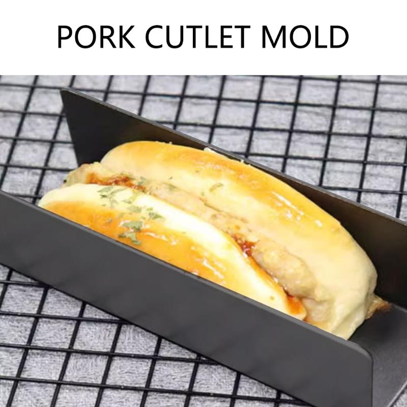 Stabile und tragbare U-förmige Keks- und Brotformen zum Backen von Schweinekotelettbrötchen aus stabilem Karbonstahl