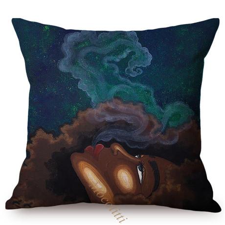 Pop Abstract Africa Woman Pattern Pillow Case, Sexy Oil Painting Art, Sofa Decoration, Cotton Linen Cushion Cover, Fashion