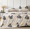 300 TC Cotton Microfiber XXL Super King Size Bedsheet | 9 Feet, 275 X 275 cm with 2 Large Size Pillow Covers - Olive Green