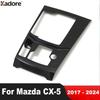 For Mazda CX-5 CX5 2017-     2024 Carbon Interior Accessories Car Console Gear Shift Box Panel Cover Trim