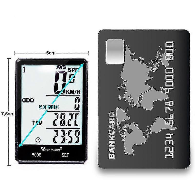 Mountain Road Cycling Wireless Code Table Waterproof Luminous Speed Meter Speed Table - Ri