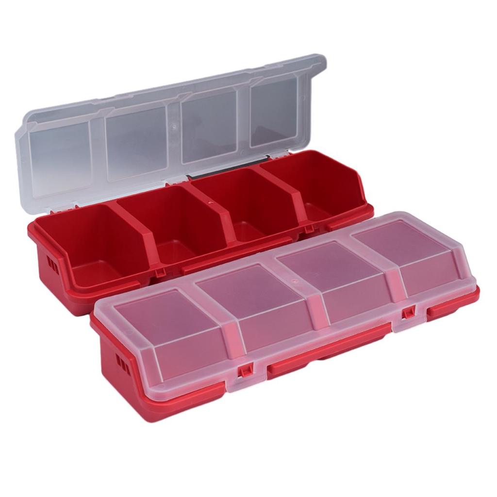 Multi-Compartment Organizer Box For Screws & Small Parts - Durable Plastic Hardware And Jewelry Storage Case